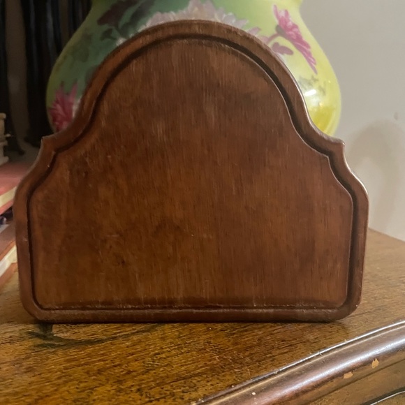 Vintage Wooden Butterfly Napkin Holder - Picture 2 of 3